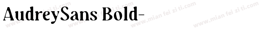 AudreySans Bold字体转换
